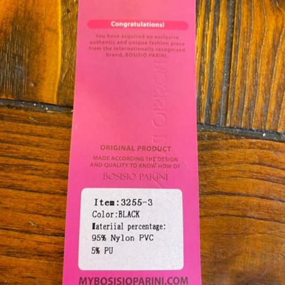 NWT Bosisio Parini Black Italy Design Shoulder/Crossbody Bag Purse Handbag - Picture 8 of 12